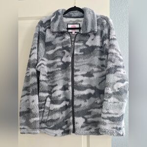 Gray Camo Sherpa Jacket